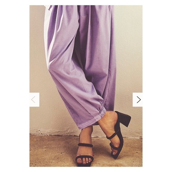 FREE PEOPLE Parker Black Double Strap Pillow Heels Block Heel Size 8.5 NEW - Picture 2 of 12